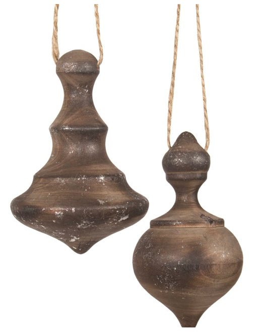 Wood 3D Finial Ornament