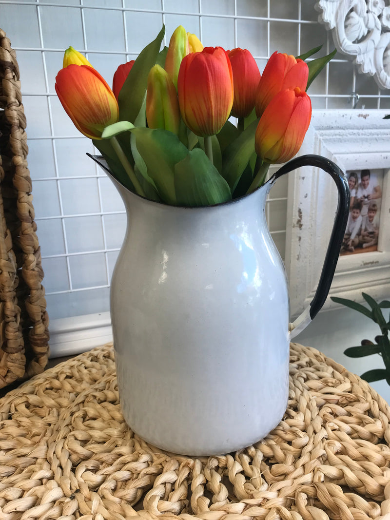 Vintage Enamel Pitcher