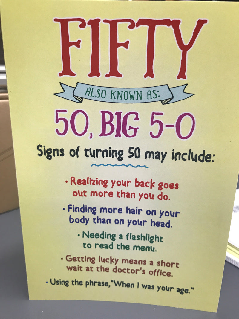 Fifty | Birthday Card