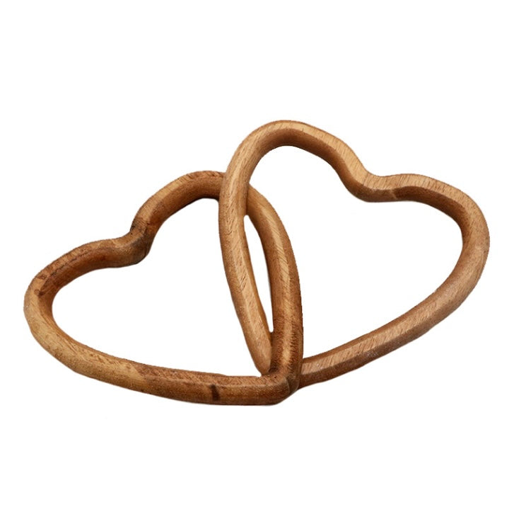 Wood Linked Hearts