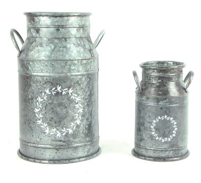 Galvanized Milk Can