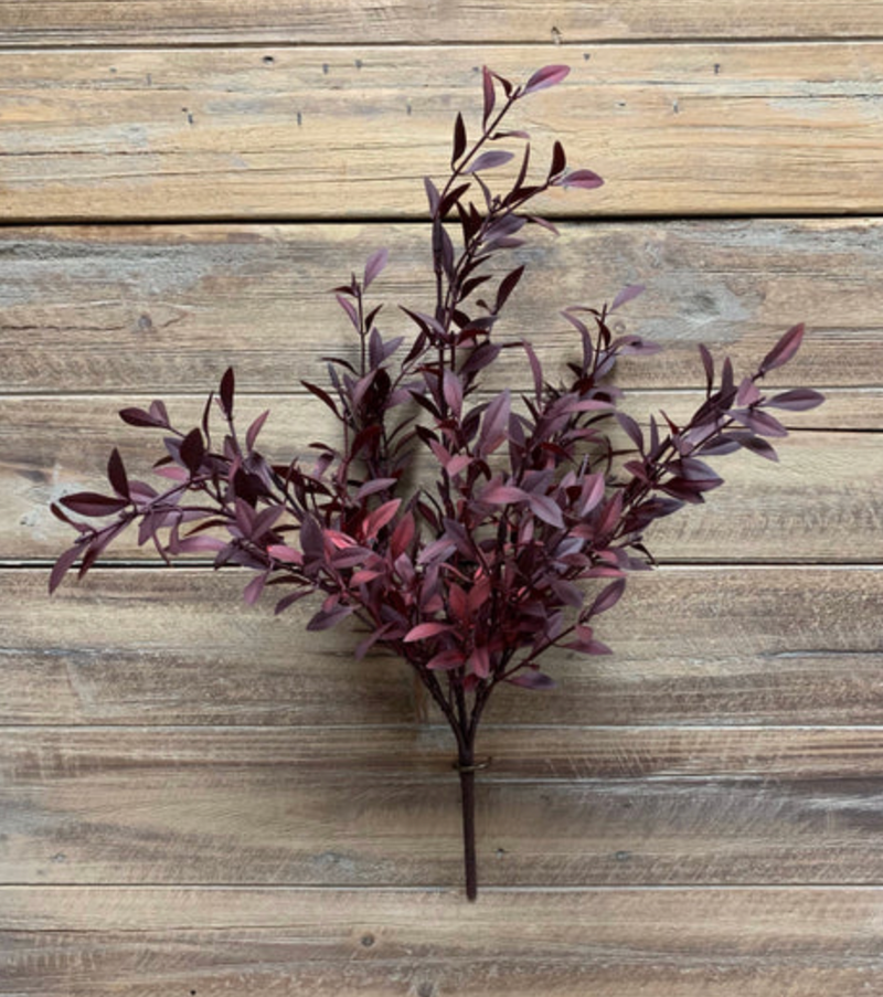 Burgundy Willow Leaves Bush | 18"