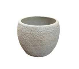 Small White Cement Pot