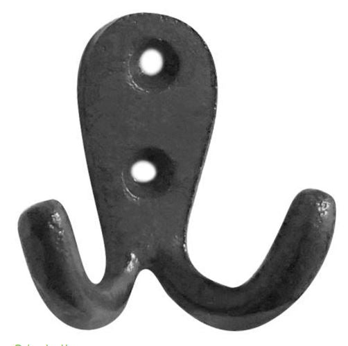 Hook | Cast Iron Mini Double Antique Metal (60)